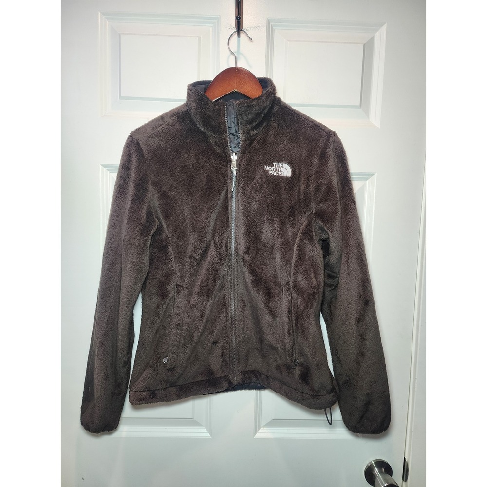 The North Face Osito Full Zip Fleece Jacket Brown Women Small High Pile Soft